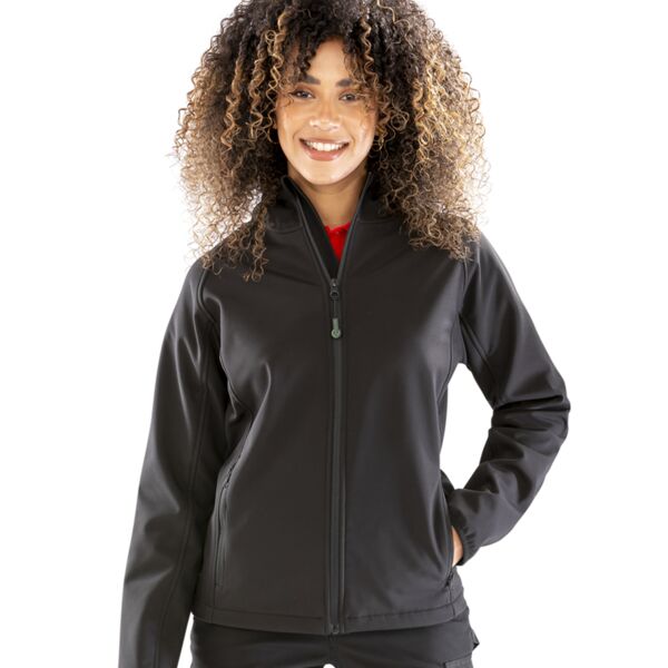 Result Recycled Ladies Three Layer Printable Hooded Soft Shell Jacket Thumbnail