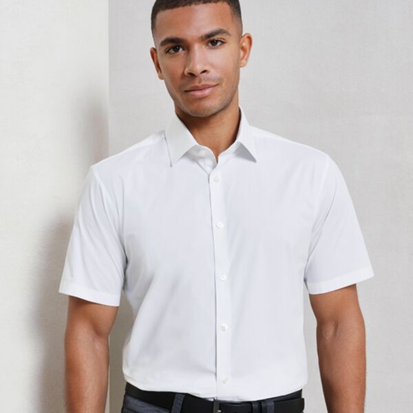 Premier Short Sleeve Stretch Fit Poplin Shirt Thumbnail