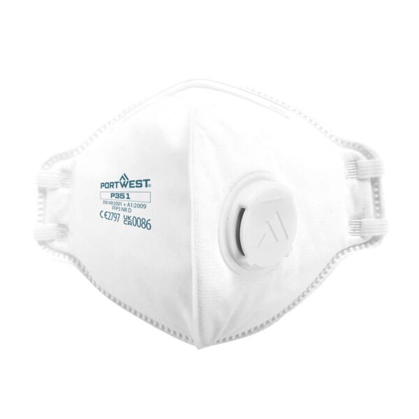 P351- FFP3 Valved Dolomite Fold Flat Respirator (Pk20) Thumbnail
