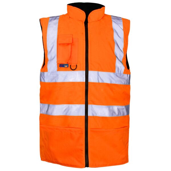 Supertouch Hi Vis Orange Reversible Bodywarmer Thumbnail
